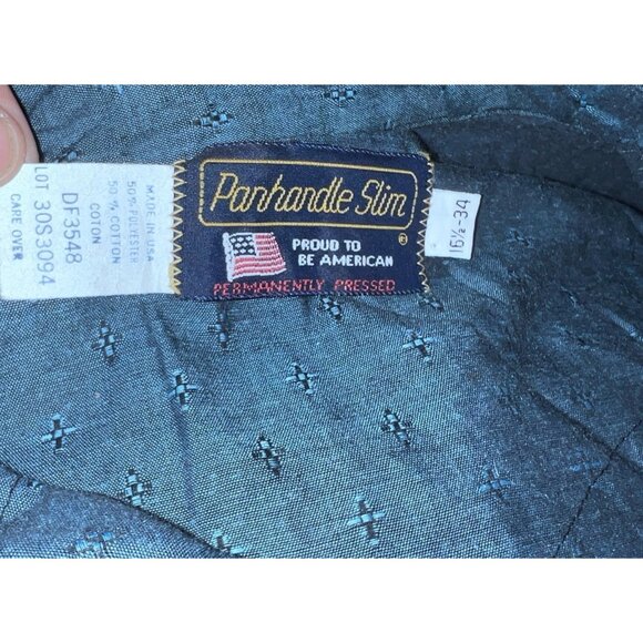 Panhandle Slim Eyelet Cutout Button Down Collared Shirt Sz 34 ( XL) Mens 16.5" N - Picture 3 of 12